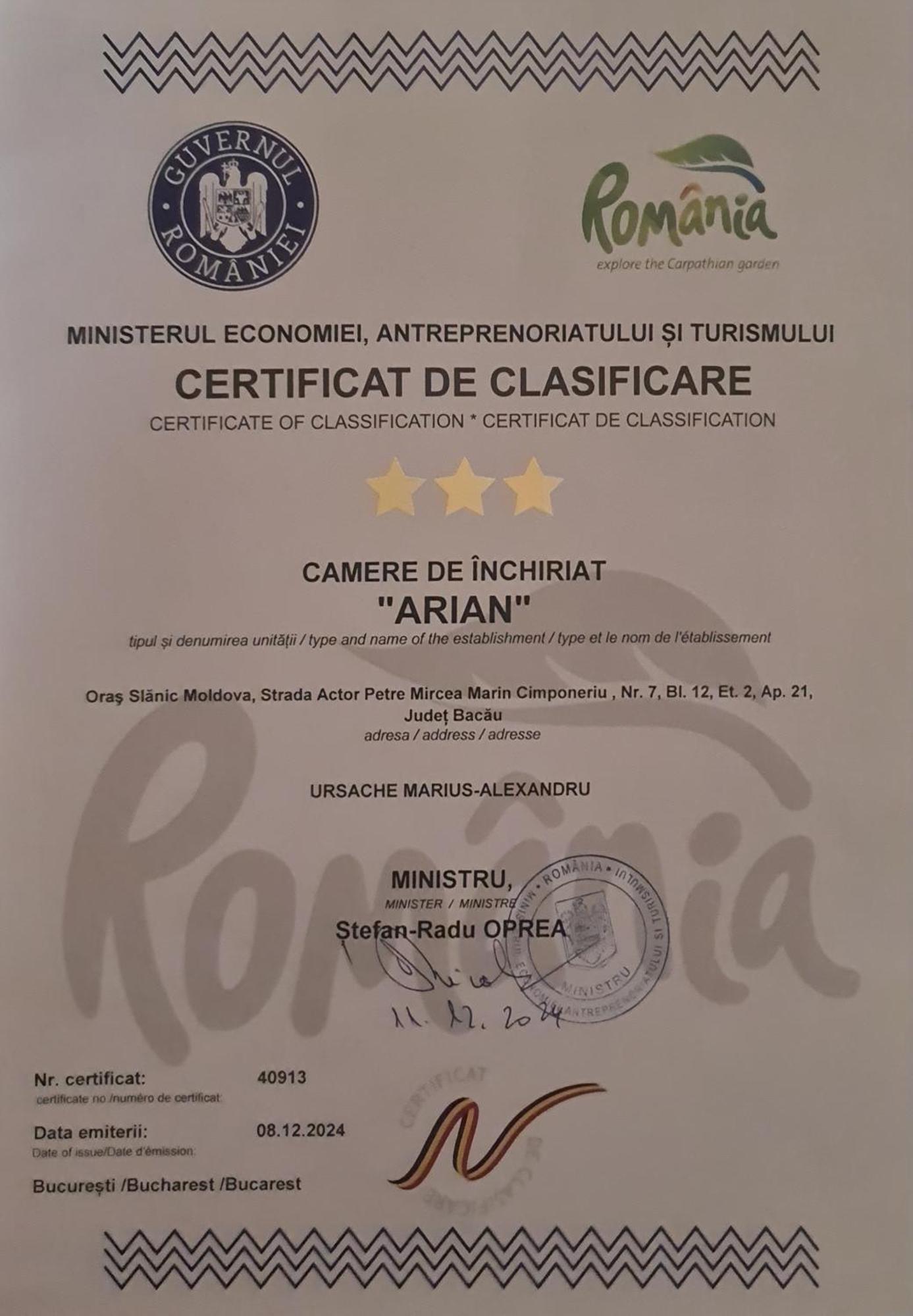 Garsoniera Slanic-Moldova Apartman Kültér fotó